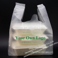 100% Virgin HDPE plastic T-shirt packing bag for take away food
